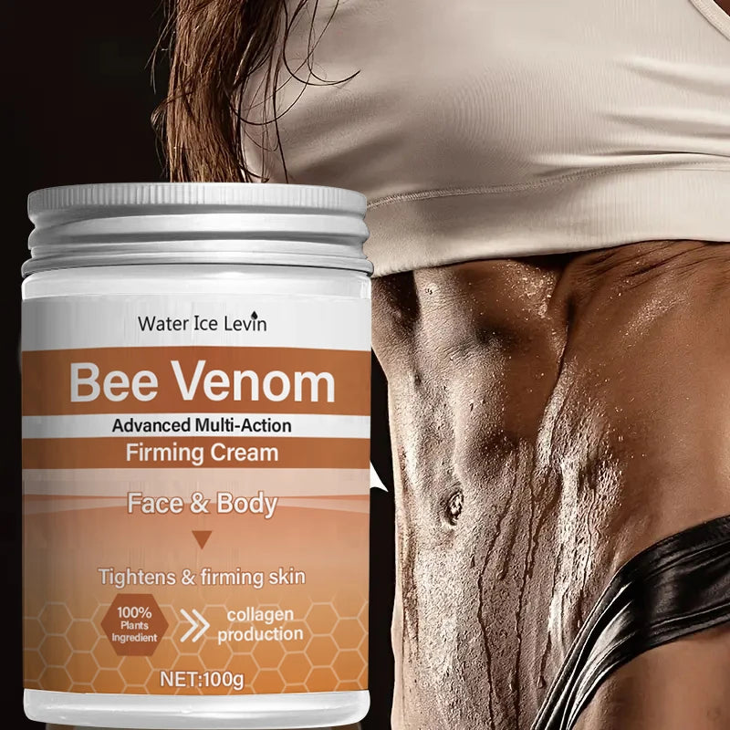 Bee Venom Firming Abdominal Cream - Plant-Based, Moisturizing and Moisturizing Contains Hyaluronic Acid Suitable for All Skin Types, Gentle for Sensitive Skin, Turmeric Skin Care