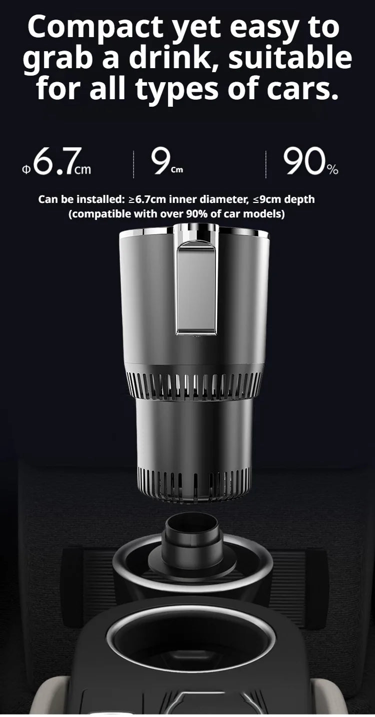 Car-Mounted Hot Cold Cup Smart Quick-Cooling Cup Warming Cup Two-In-One Car-Mounted Heating Cooling Cup Portable Cup Holder