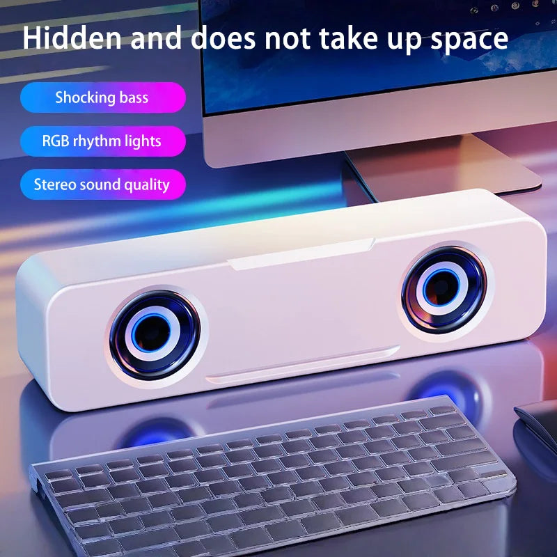 Desktop Computer Bluetooth Small Speaker Home Laptop Speaker Mini Subwoofer Wired Connection Outdoor Waterproof Loudspeaker