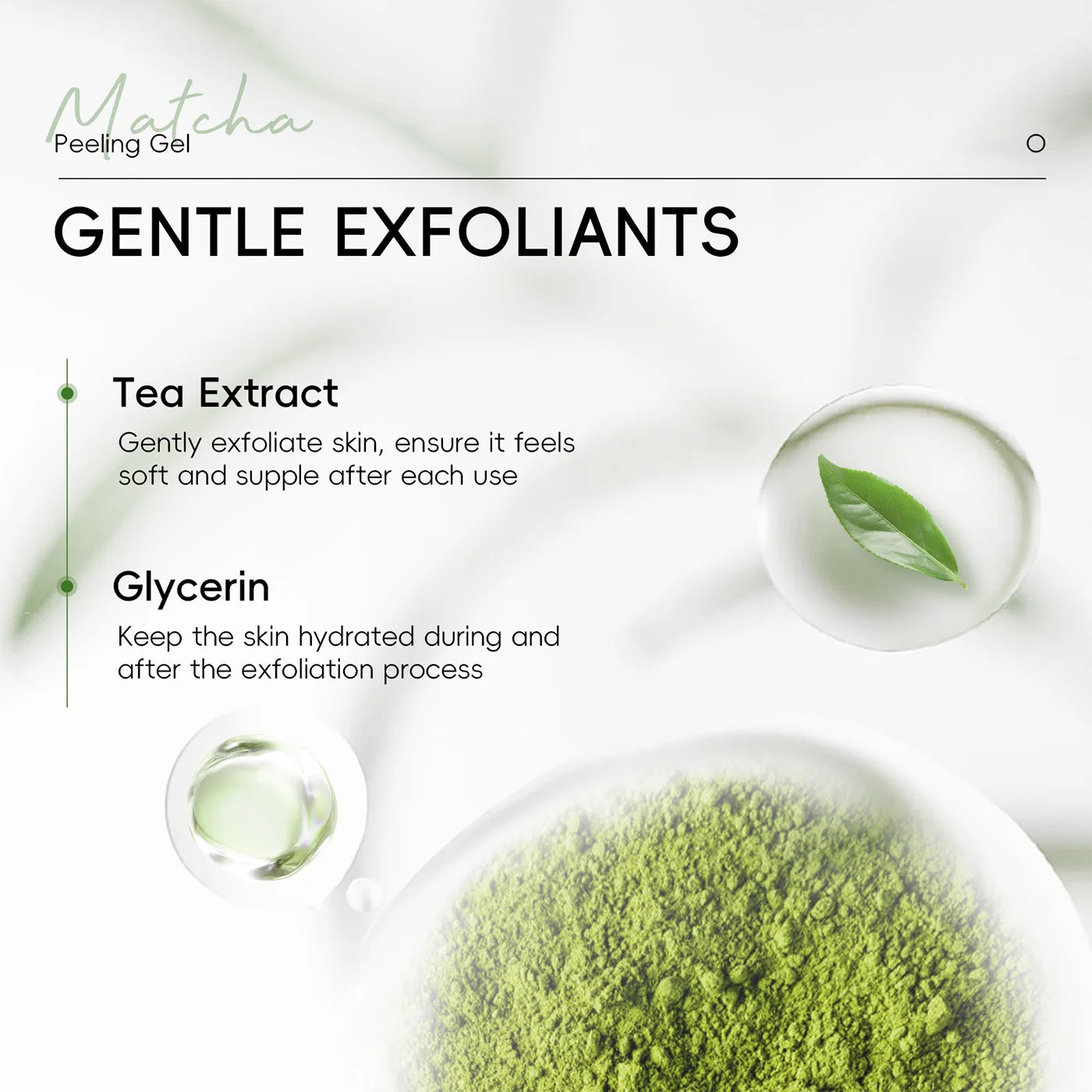 LAIKOU Matcha Exfoliating Exfoliate Peeling Gel Facial Scrub Moisturise  Nourishing Repair Scrubs Face Cream Skin Care