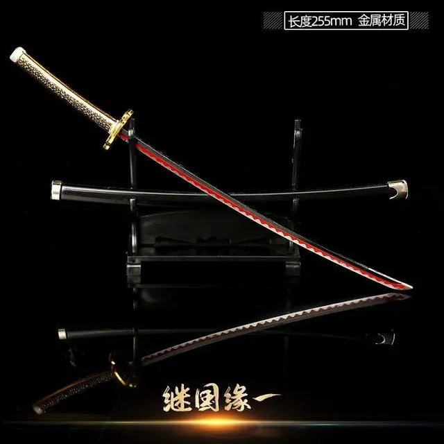 Demon Slayer Sword Real Katana Swords Demon Slayer Cosplay Metal Props Weapon Anime Battle Ready No Cutting Edge Bedroom Decor 1