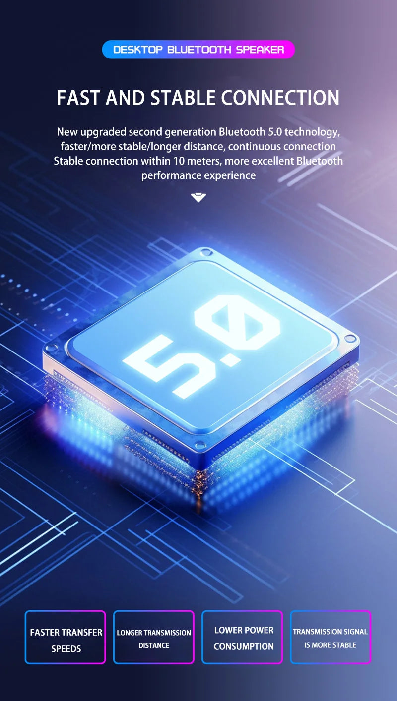 Desktop Computer Bluetooth Small Speaker Home Laptop Speaker Mini Subwoofer Wired Connection Outdoor Waterproof Loudspeaker