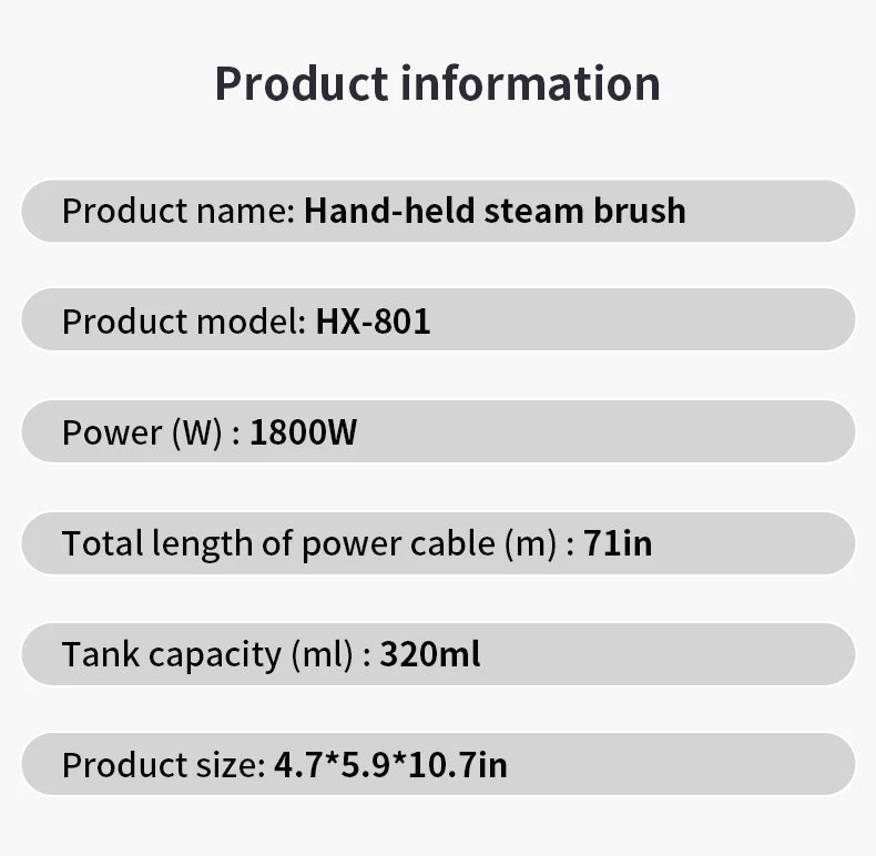 Steam Iron Garment Steamer Handheld Steamer 1640W Travel Vertical Mini Portable High Quality Home Travelling For Clothes Ironing