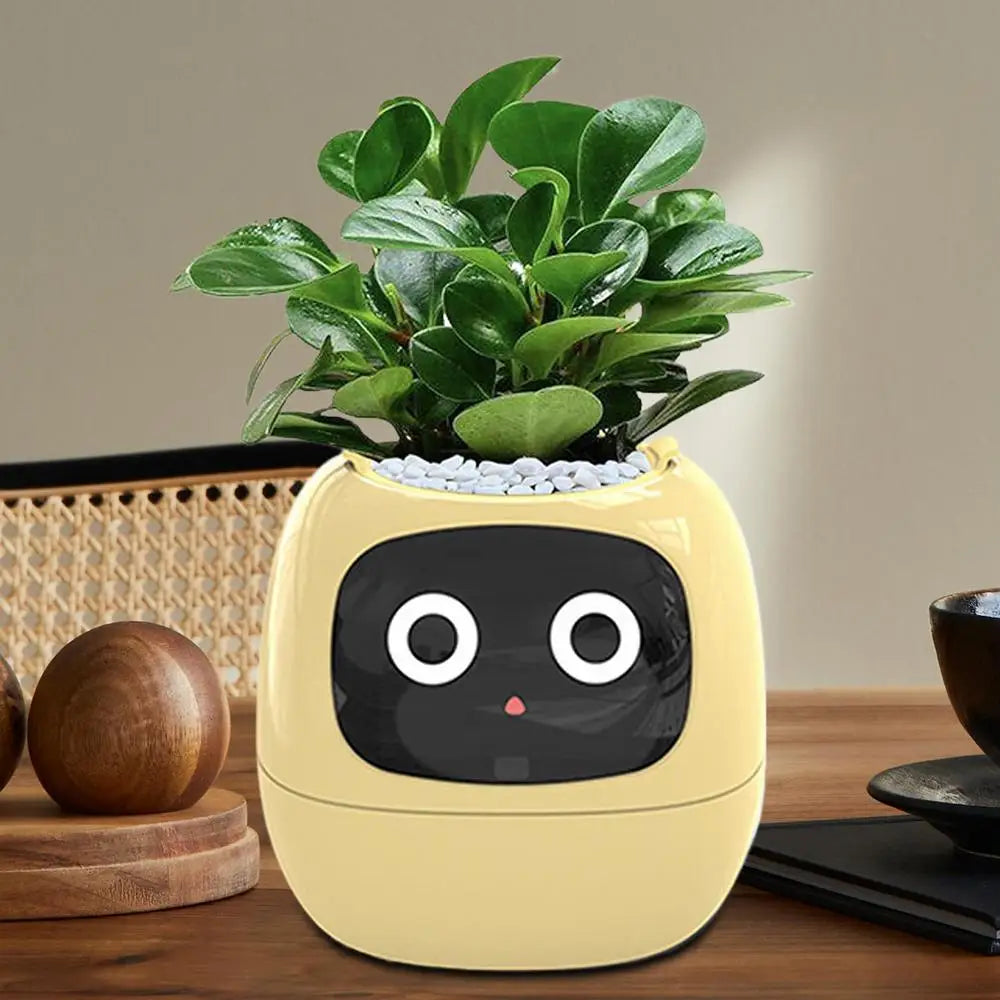 Smart Plant Pot Planter Adorable Plant Companion Plant Flower Growing System Make Raising Plants Easy and Fun Plant Robot Vases