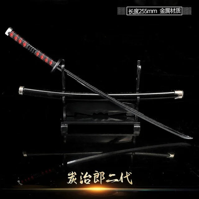 Demon Slayer Sword Real Katana Swords Demon Slayer Cosplay Metal Props Weapon Anime Battle Ready No Cutting Edge Bedroom Decor 1