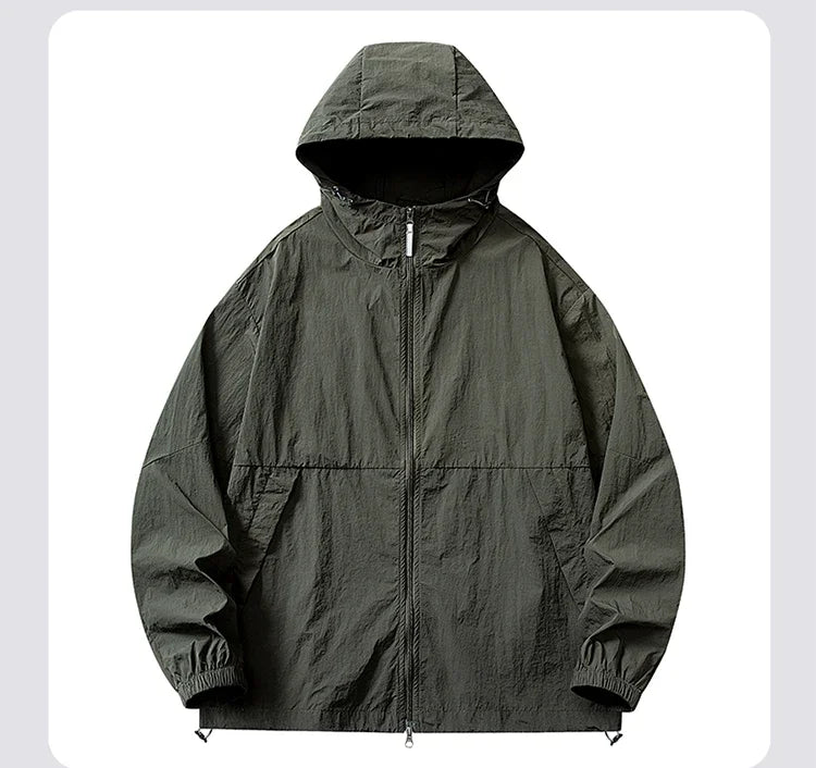 UPF 50+ Summer Unisex Hiking Jacket Men Waterproof Quick Dry Camping Windbreaker Trekking Fishing Rain Outdoor Anti UV Clothes
