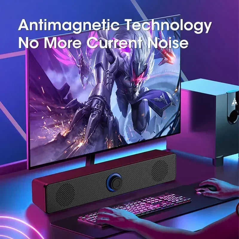 Bluetooth 4D Surround Speaker Home Theater Sound System Computer Soundbar TV Subwoofer Wired Stereo Strong Bass for Home Party