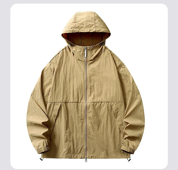 UPF 50+ Summer Unisex Hiking Jacket Men Waterproof Quick Dry Camping Windbreaker Trekking Fishing Rain Outdoor Anti UV Clothes