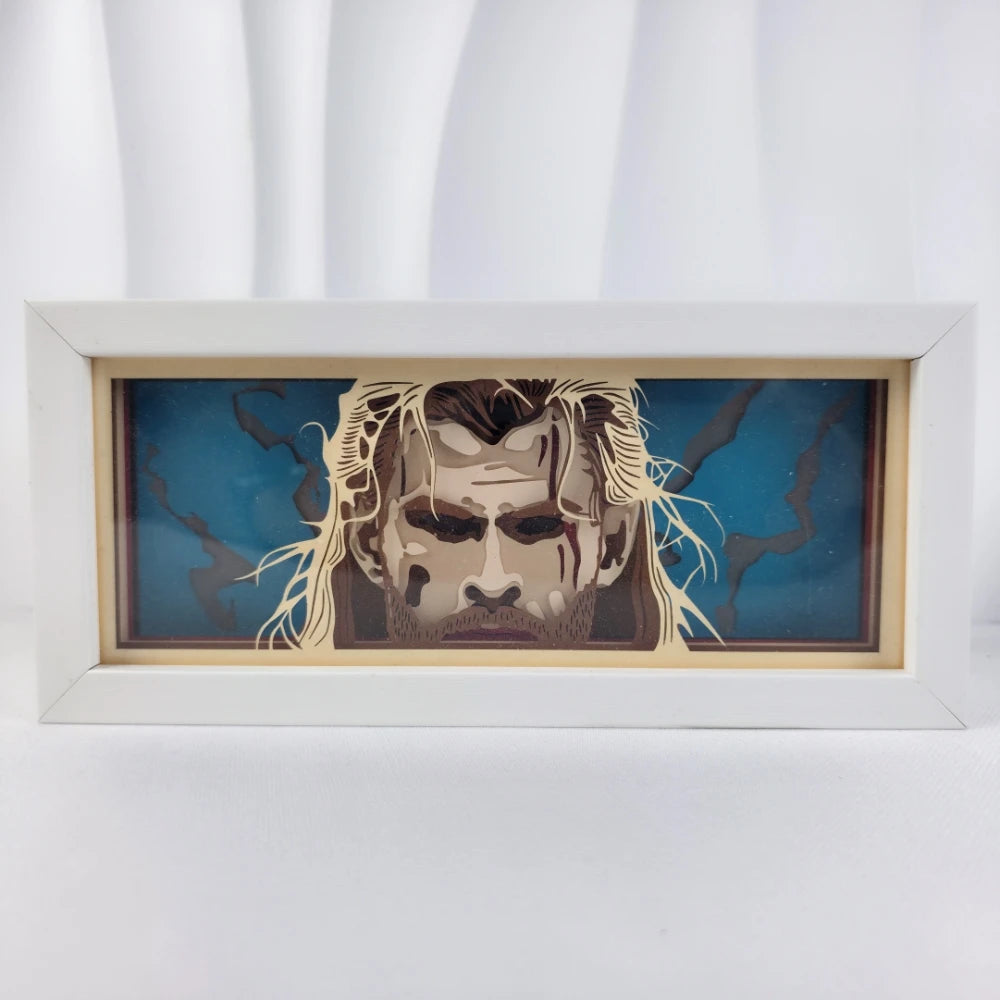 Anime Series Paper-Cut Light Room Bedroom Night Light Remote Control Colorful Light Box Color Change Light