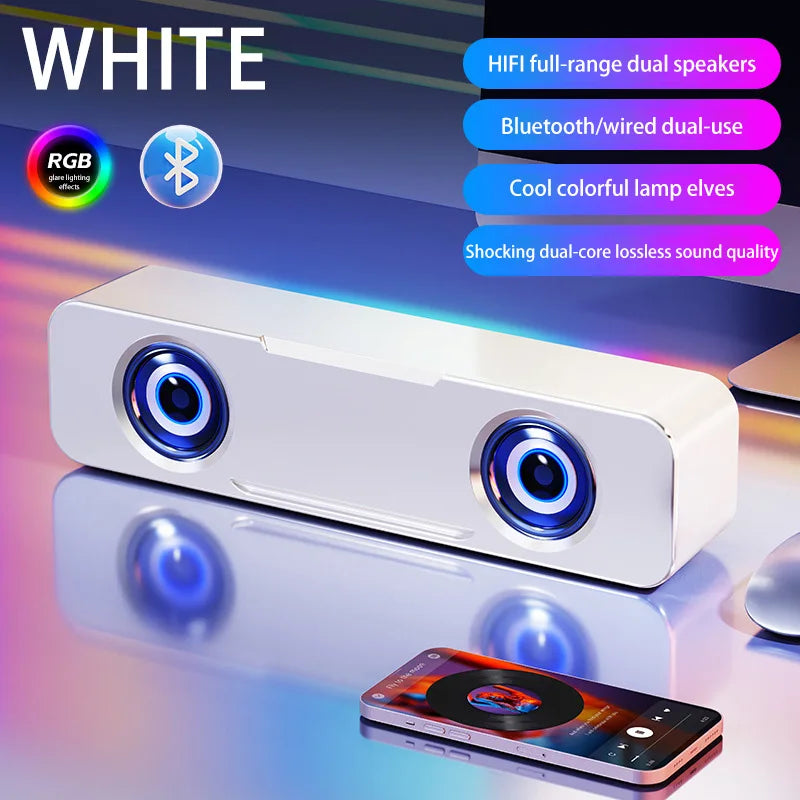 Desktop Computer Bluetooth Small Speaker Home Laptop Speaker Mini Subwoofer Wired Connection Outdoor Waterproof Loudspeaker