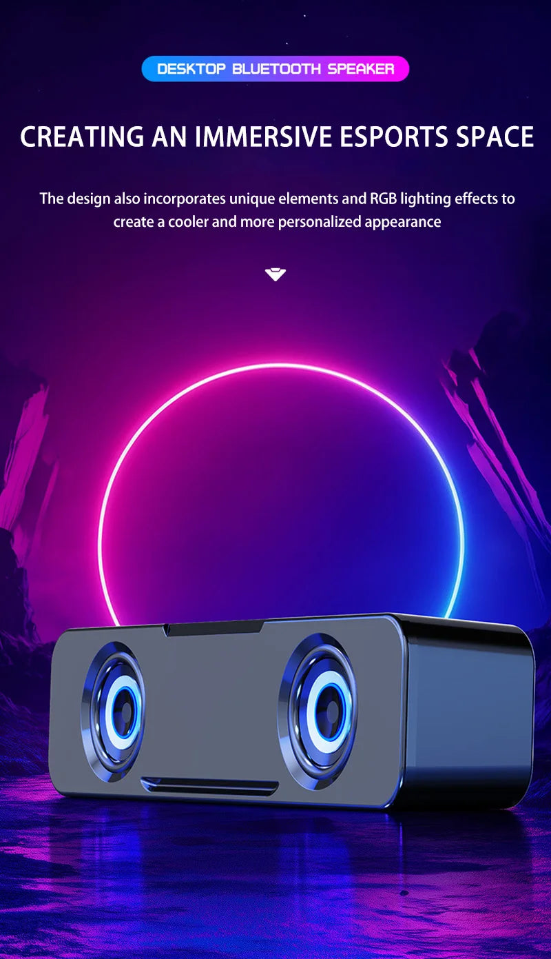Desktop Computer Bluetooth Small Speaker Home Laptop Speaker Mini Subwoofer Wired Connection Outdoor Waterproof Loudspeaker