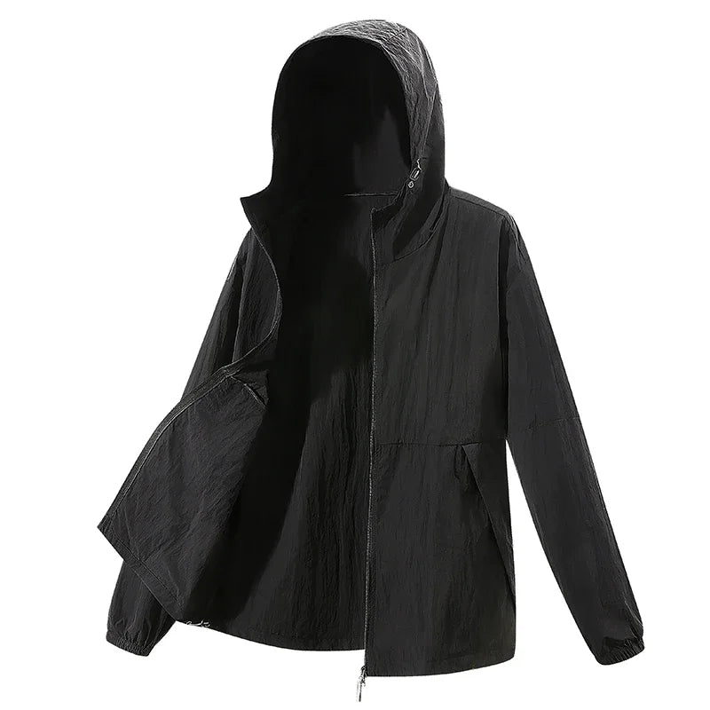 UPF 50+ Summer Unisex Hiking Jacket Men Waterproof Quick Dry Camping Windbreaker Trekking Fishing Rain Outdoor Anti UV Clothes