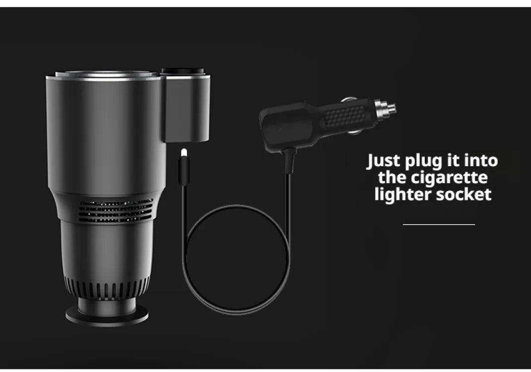 Car-Mounted Hot Cold Cup Smart Quick-Cooling Cup Warming Cup Two-In-One Car-Mounted Heating Cooling Cup Portable Cup Holder