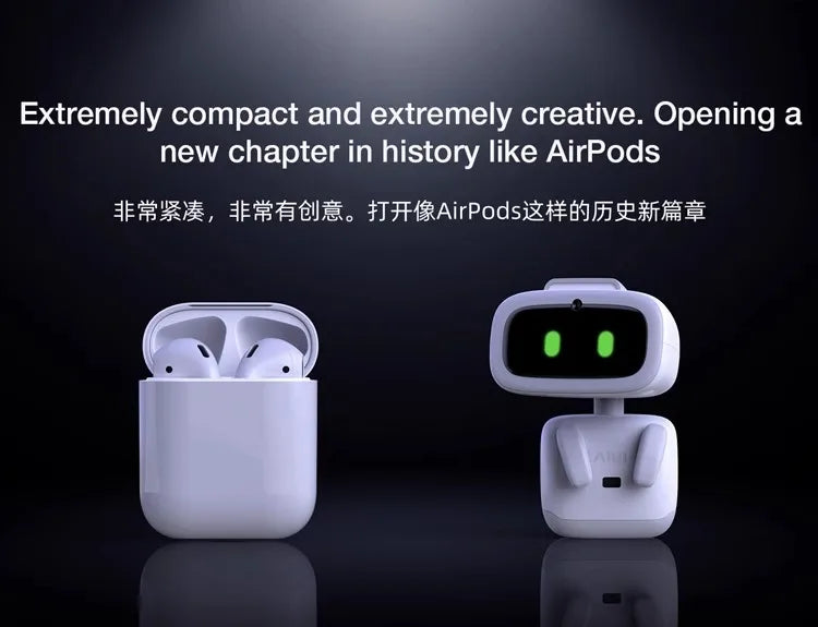 Ai Pocket Pet Aibi Smart Robot Bluetooth Wifi Connect Voice Conversation Gpt Rotating Camera Portable Small Intelligent Robots