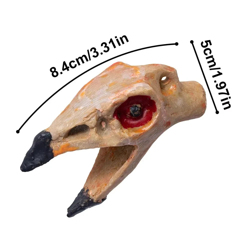 Halloween Aztec Death Whistle Crow's Mouth Shaped Death Whistle Creepy Skull Screaming Aztec War Whistles Human Scream Whistles