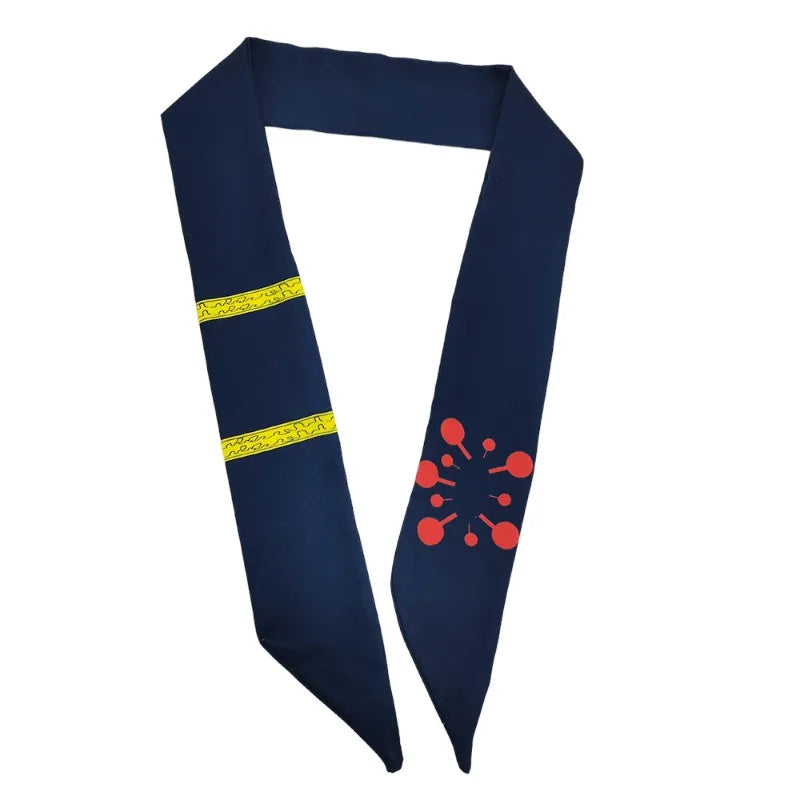 100cm Demon Slayer Narrow Long Scarf for Women Solid Color Anime Silk Tie Creative Fashion Ribbon Headbands Bandann Accessories