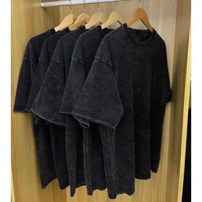 Demon Slayer Ghost Slayer Evil Blade Original Blade Washed Old Loose Cotton 2025 Hot Summer T-Shirt Men's and Women's T-Shirt