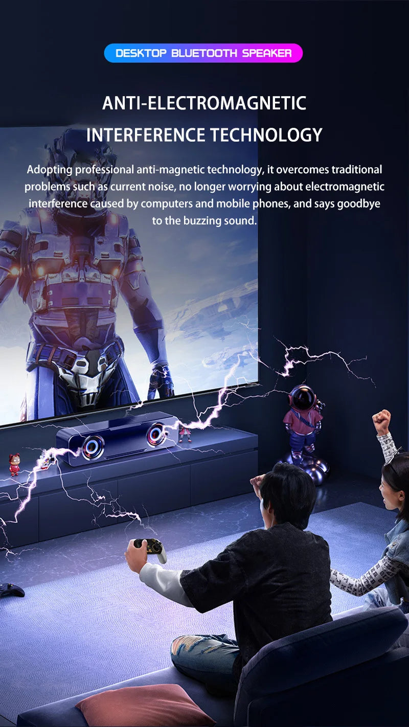 Desktop Computer Bluetooth Small Speaker Home Laptop Speaker Mini Subwoofer Wired Connection Outdoor Waterproof Loudspeaker