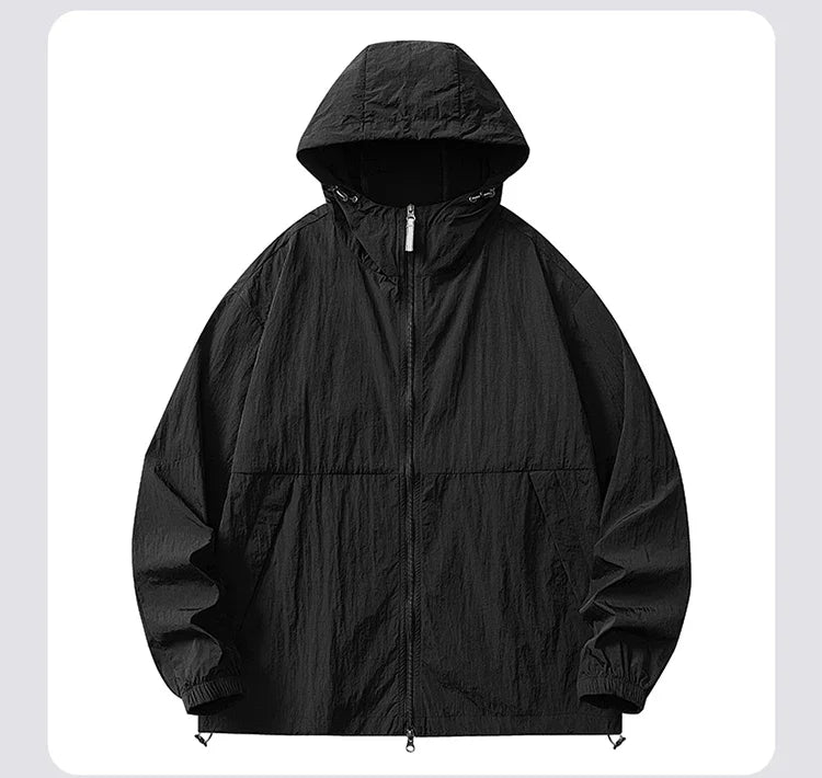 UPF 50+ Summer Unisex Hiking Jacket Men Waterproof Quick Dry Camping Windbreaker Trekking Fishing Rain Outdoor Anti UV Clothes