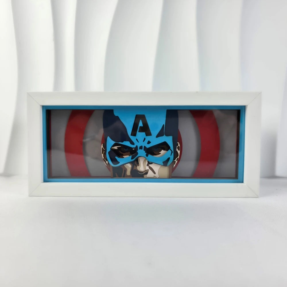 Anime Series Paper-Cut Light Room Bedroom Night Light Remote Control Colorful Light Box Color Change Light