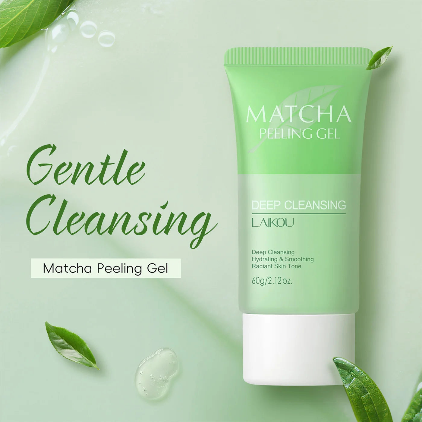 LAIKOU Matcha Exfoliating Exfoliate Peeling Gel Facial Scrub Moisturise  Nourishing Repair Scrubs Face Cream Skin Care