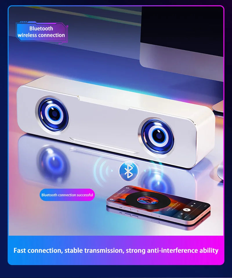 Desktop Computer Bluetooth Small Speaker Home Laptop Speaker Mini Subwoofer Wired Connection Outdoor Waterproof Loudspeaker