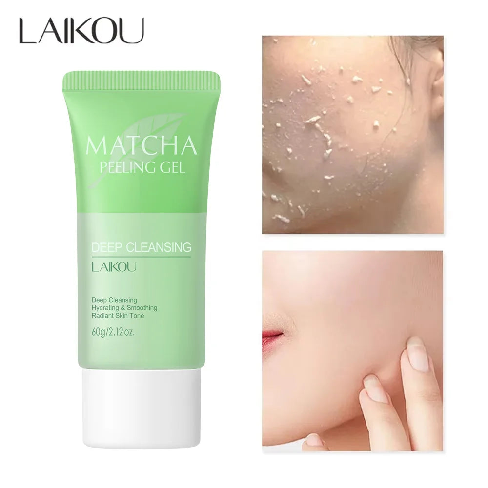 LAIKOU Matcha Exfoliating Exfoliate Peeling Gel Facial Scrub Moisturise  Nourishing Repair Scrubs Face Cream Skin Care