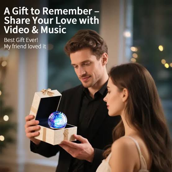 3D Video Crystal Ball DIY Memory Art Glass Ball Lamp Spherical Pixel Display 2.7inchs Screen 4GB Videos Player for Gift