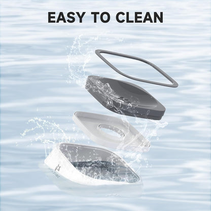 No Spill Travel Bowl & Slow Water Feeder for Dogs and Cats - 35Oz/1L (Grey)