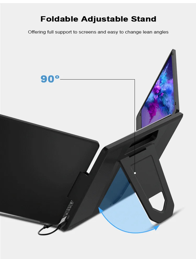 OEM ODM 14 Inch Portable Dual & Triple Screen Monitor Laptop Screen Extension with IPS & TFT Panel Type