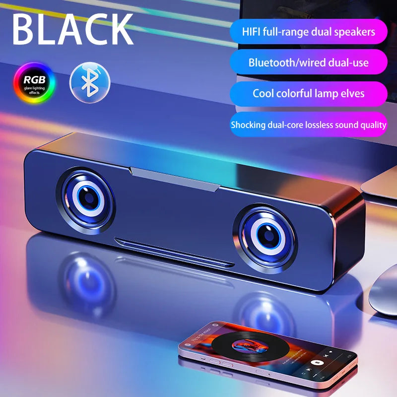 Desktop Computer Bluetooth Small Speaker Home Laptop Speaker Mini Subwoofer Wired Connection Outdoor Waterproof Loudspeaker