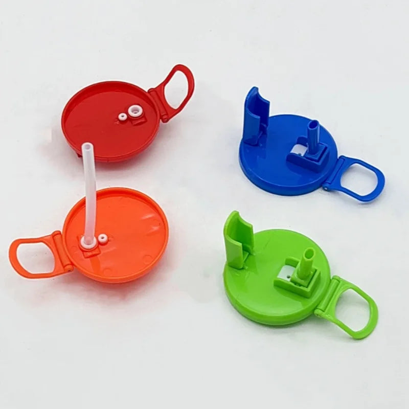 Soda Can Lids Soda Cup Cover Straw Combination Spill-proof Good Sealing Cup Cover Can Reusable Straw Cup Cover Cup Accessories