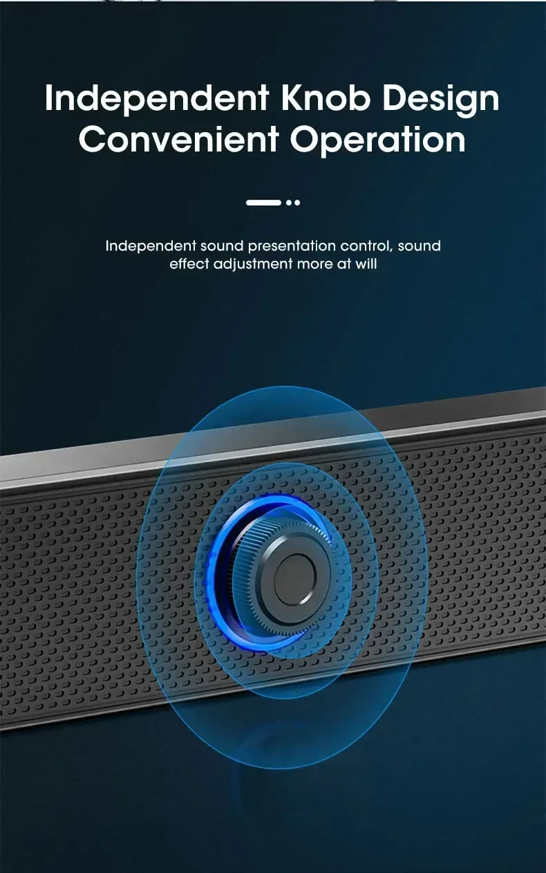 Bluetooth 4D Surround Speaker Home Theater Sound System Computer Soundbar TV Subwoofer Wired Stereo Strong Bass for Home Party
