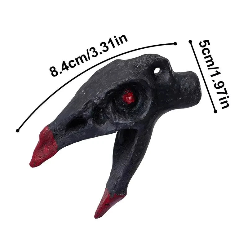 Halloween Aztec Death Whistle Crow's Mouth Shaped Death Whistle Creepy Skull Screaming Aztec War Whistles Human Scream Whistles