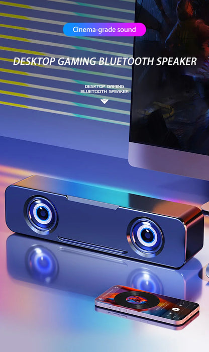 Desktop Computer Bluetooth Small Speaker Home Laptop Speaker Mini Subwoofer Wired Connection Outdoor Waterproof Loudspeaker