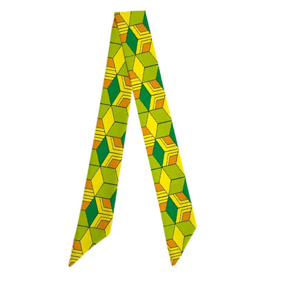 100cm Demon Slayer Narrow Long Scarf for Women Solid Color Anime Silk Tie Creative Fashion Ribbon Headbands Bandann Accessories