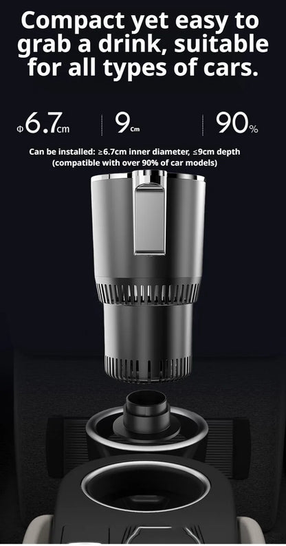 Car-Mounted Hot Cold Cup Smart Quick-Cooling Cup Warming Cup Two-In-One Car-Mounted Heating Cooling Cup Portable Cup Holder