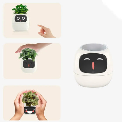 Smart Plant Pot Planter Adorable Plant Companion Plant Flower Growing System Make Raising Plants Easy and Fun Plant Robot Vases