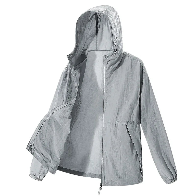 UPF 50+ Summer Unisex Hiking Jacket Men Waterproof Quick Dry Camping Windbreaker Trekking Fishing Rain Outdoor Anti UV Clothes