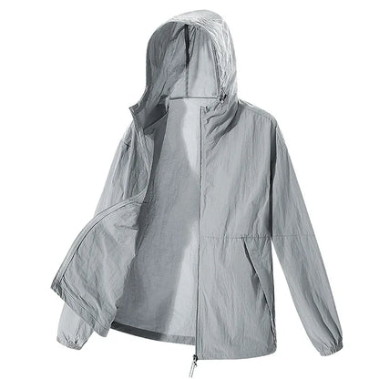 UPF 50+ Summer Unisex Hiking Jacket Men Waterproof Quick Dry Camping Windbreaker Trekking Fishing Rain Outdoor Anti UV Clothes