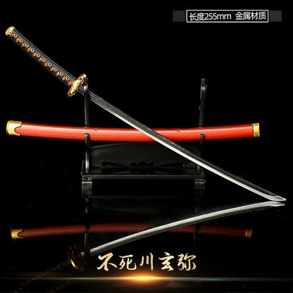 Demon Slayer Sword Real Katana Swords Demon Slayer Cosplay Metal Props Weapon Anime Battle Ready No Cutting Edge Bedroom Decor 1