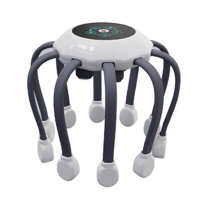 Octopus Claw Eight Claw Massager USB Charging Therapeutic Scratch Pad Electric Head Massager Hands Free Therapeutic
