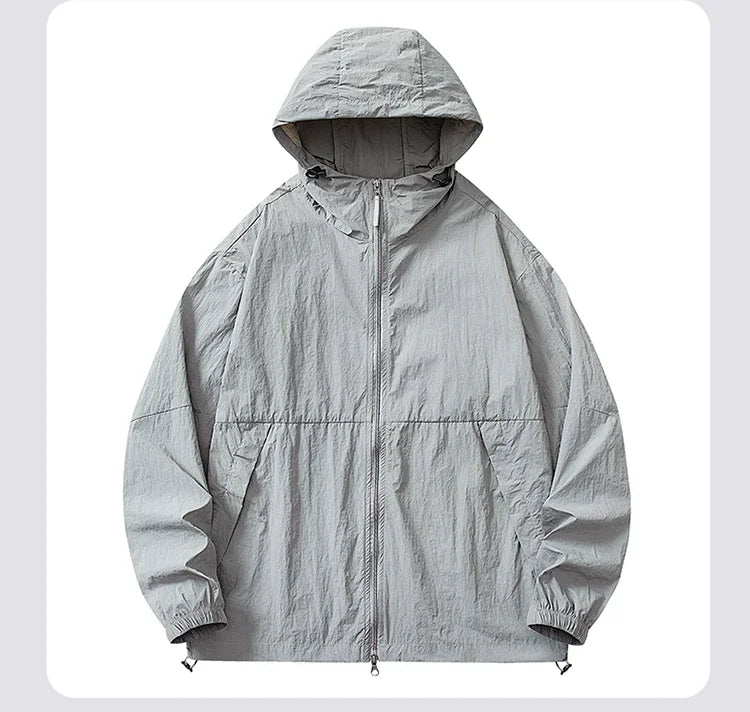 UPF 50+ Summer Unisex Hiking Jacket Men Waterproof Quick Dry Camping Windbreaker Trekking Fishing Rain Outdoor Anti UV Clothes