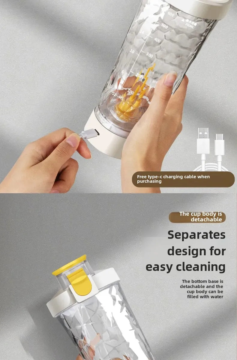 Premium Electric Protein Shaker Bottle Portable Mixer Cup USB Rechargeable Shaker Cups for Protein Shakes Sports Fitness Cup