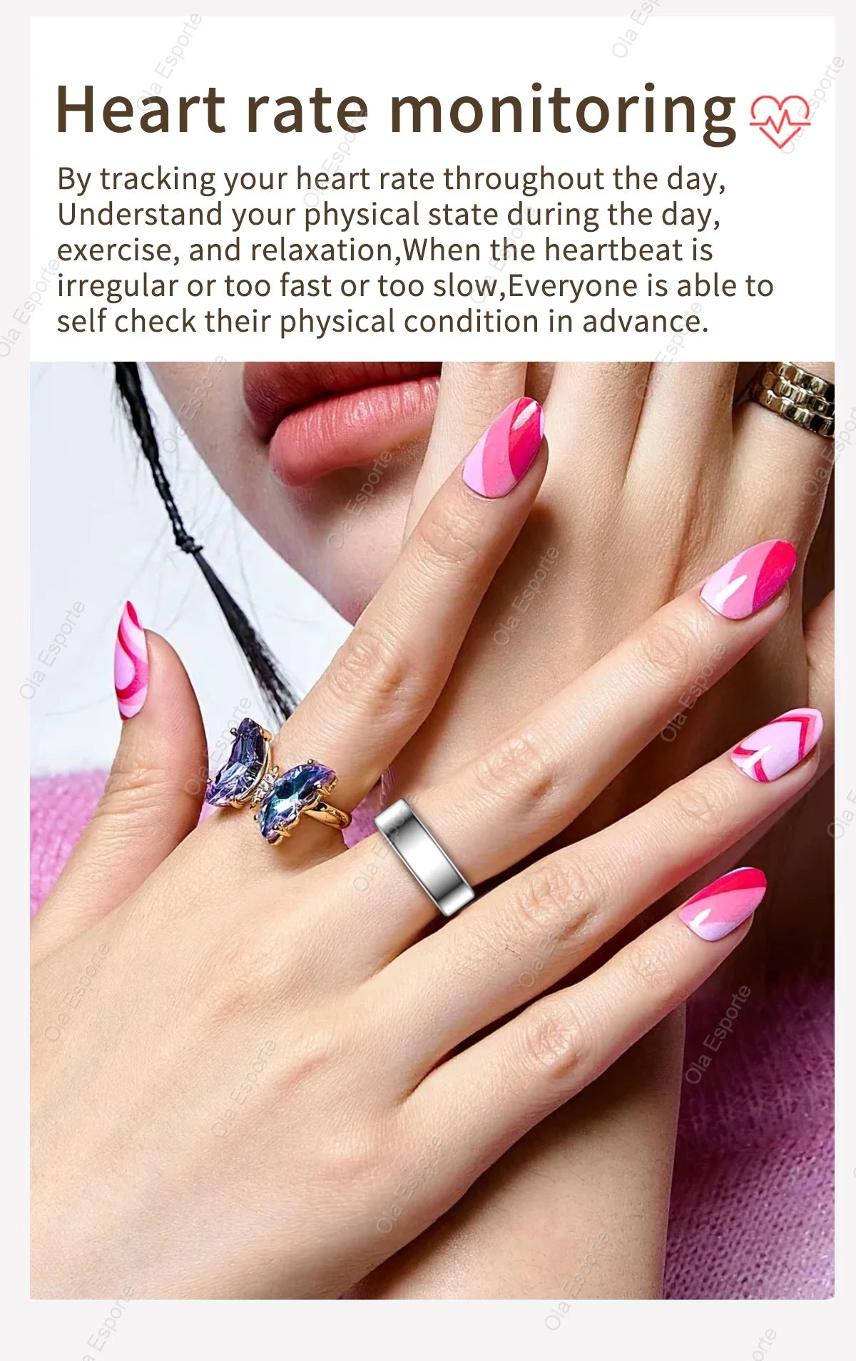 New Smart Ring Waterproof Health Monitor Smartring Take Photo Exercise Record Bluetooth Ring Birthday Gift Men Women