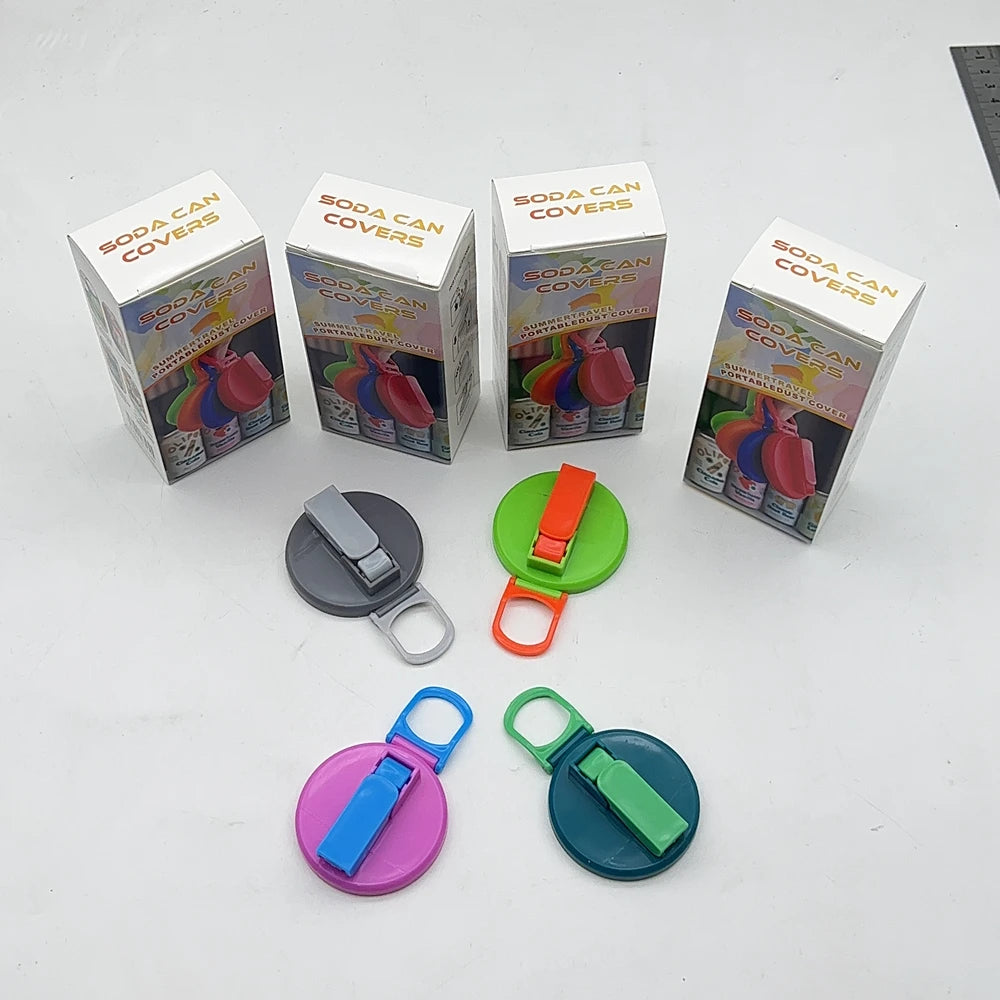 Soda Can Lids Soda Cup Cover Straw Combination Spill-proof Good Sealing Cup Cover Can Reusable Straw Cup Cover Cup Accessories