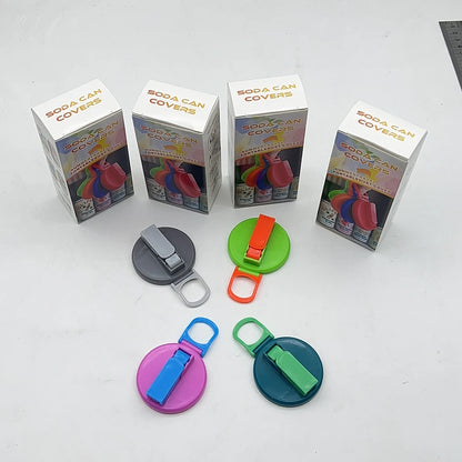 Soda Can Lids Soda Cup Cover Straw Combination Spill-proof Good Sealing Cup Cover Can Reusable Straw Cup Cover Cup Accessories