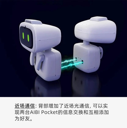 Ai Pocket Pet Aibi Smart Robot Bluetooth Wifi Connect Voice Conversation Gpt Rotating Camera Portable Small Intelligent Robots