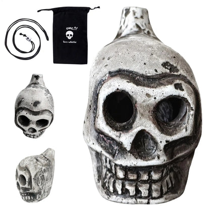1PC Death Whistle Loud Spooky Human-like Screams Battle Whistle outdoor Camping Emergency Whistle Skull Thunder Echoes