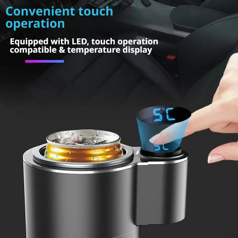 Car-Mounted Hot Cold Cup Smart Quick-Cooling Cup Warming Cup Two-In-One Car-Mounted Heating Cooling Cup Portable Cup Holder